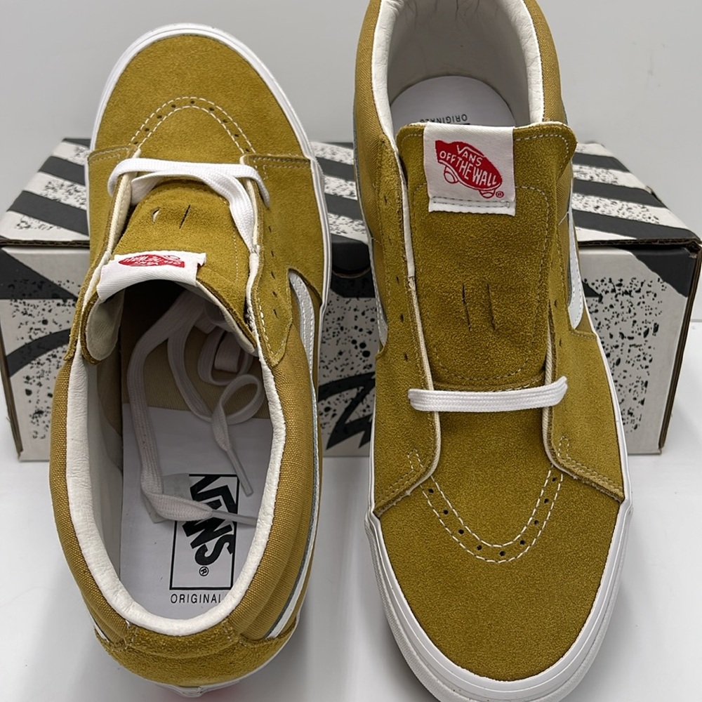 Vans Men’s Mustard High-Top 0g Sk8-Mid Lx
Suede/Canvas Tobacco/White
VN0A4BVCN2X - Picture 12 of 16
